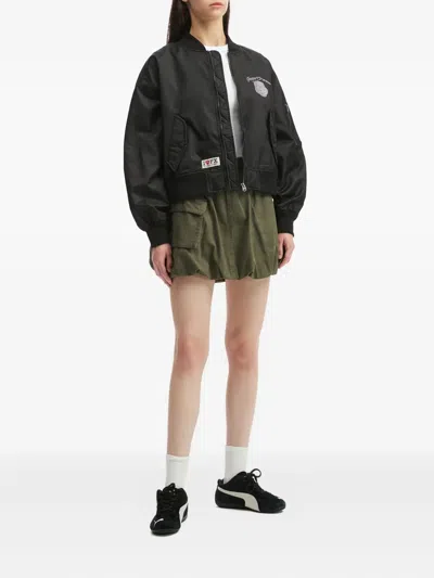 刺绣口袋飞行员夹克