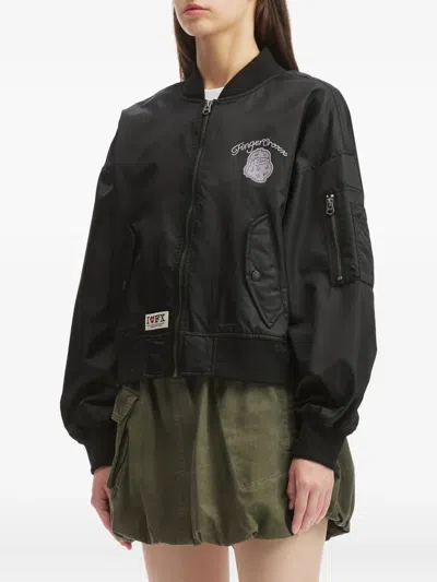 刺绣口袋飞行员夹克