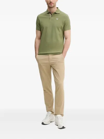 Barbour Embroidered-logo Polo Shirt In Green