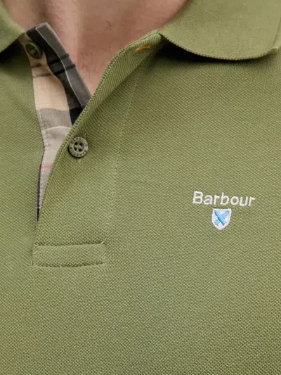 Barbour Embroidered-logo Polo Shirt In Green