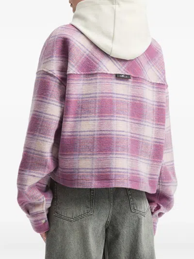 Izzue Check-pattern Jacket In Pink