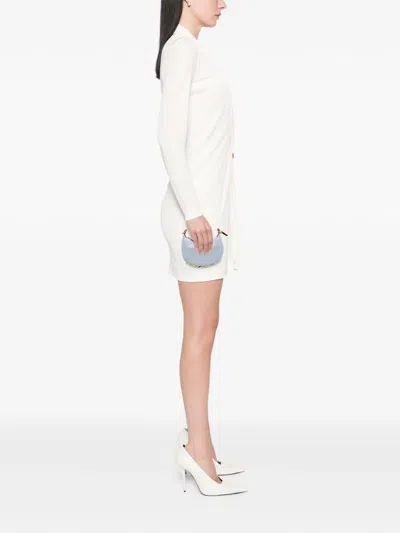 Pre-owned Fendi 2010-2025 Nano Leather Graphy Hobo Bag In Blue