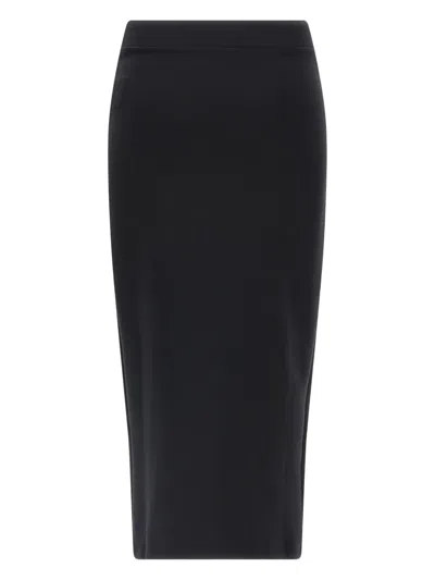 Off-white Black Pencil Skirt With Off Logo