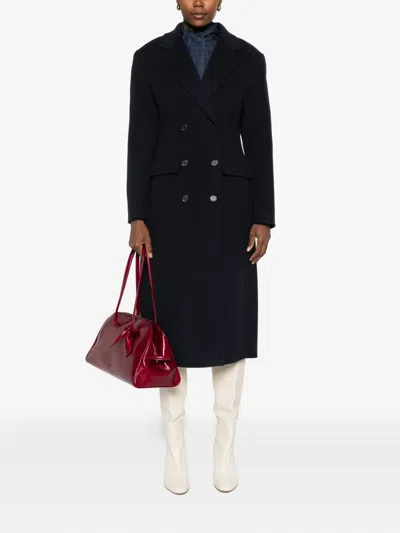 P.a.r.o.s.h Double-breasted Coat In Blue