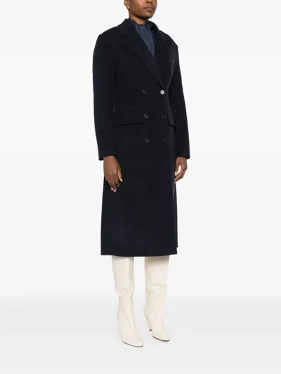 P.a.r.o.s.h Double-breasted Coat In Blue