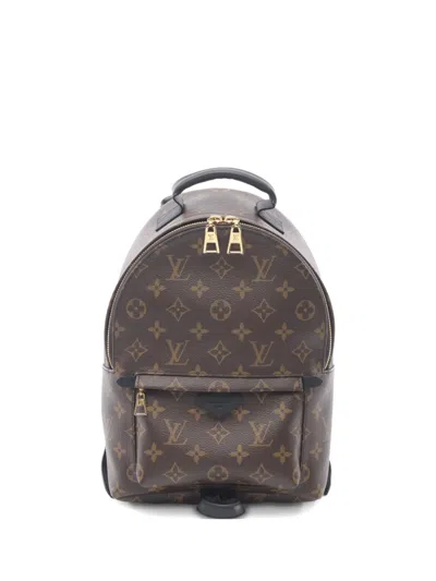 Pre-owned Louis Vuitton 2021 Palm Springs Pm Monogram Backpack In Brown