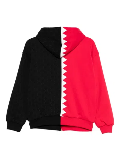 Sprayground Kid Shark-print Hoodie In Brown