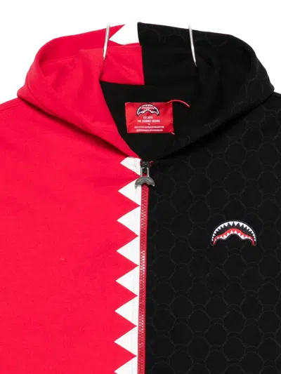 Sprayground Kid Shark-print Hoodie In Brown