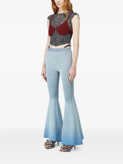 Isa Boulder Open-back Knitted Tank Top In Blue