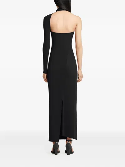 Courrèges Black Viscose Cocktail Dress In Multi
