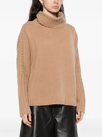 Kristensen Du Nord Turtleneck Sweater In Brown