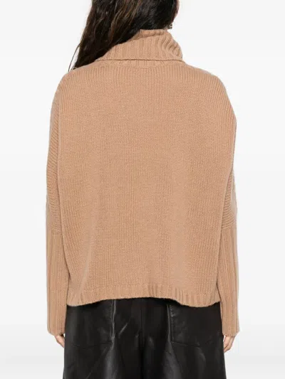 Kristensen Du Nord Turtleneck Sweater In Brown