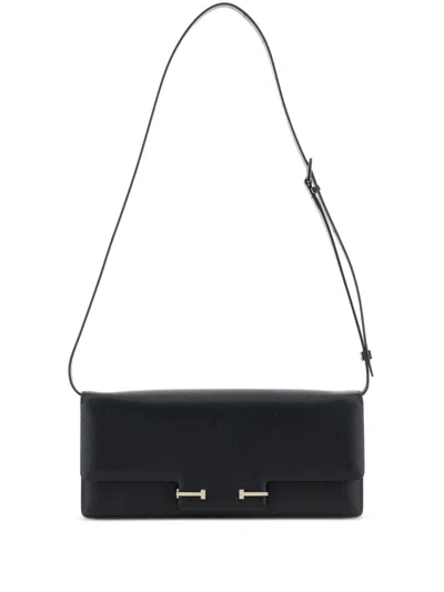 Tom Ford Black Leather Crossbody Bag In Black