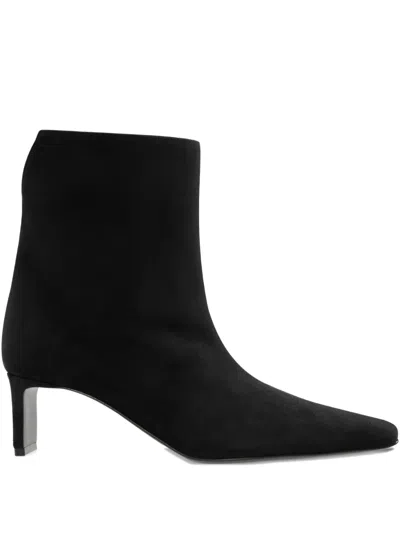 Khaite Refined Mini Ankle Boots With Sleek Blade Heel In Black