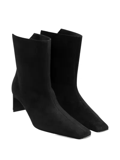 Khaite Refined Mini Ankle Boots With Sleek Blade Heel In Black
