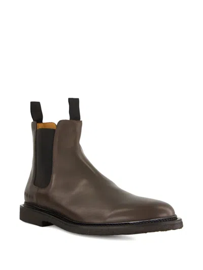 Common Projects Leather Chelsea Boots In Brown