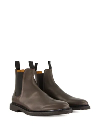 Common Projects Leather Chelsea Boots In Brown