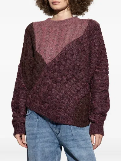 Isabel Marant Étoile Isabel Marant Etoile Patchwork Daryl Sweater In Burgundy