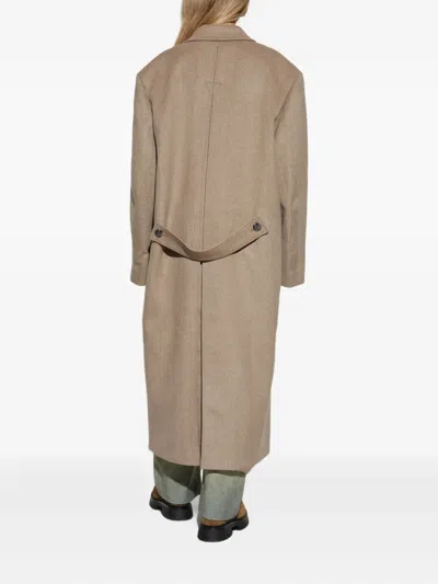 Entire Studios Button-fastening Wool Coat In Gold