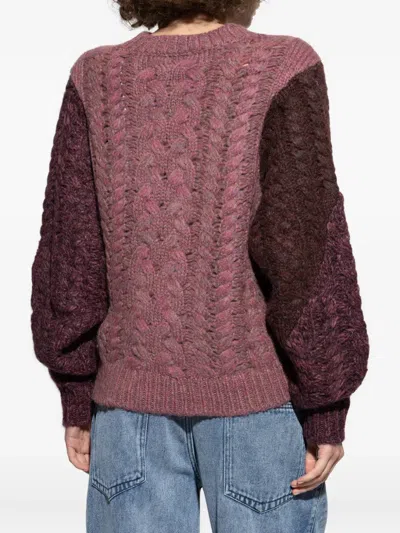 Isabel Marant Étoile Isabel Marant Etoile Patchwork Daryl Sweater In Burgundy