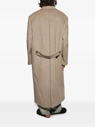 Entire Studios Button-fastening Wool Coat In Gold