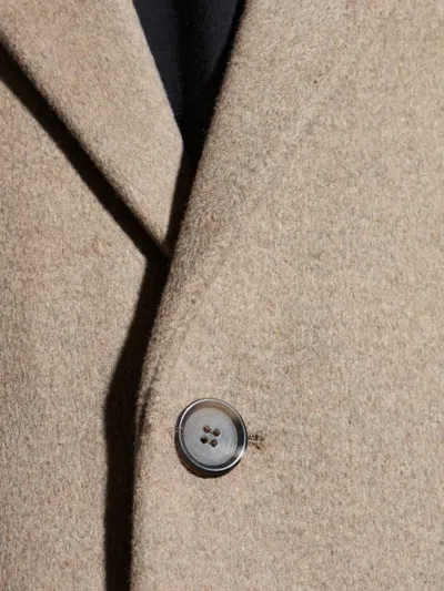 Entire Studios Button-fastening Wool Coat In Gold