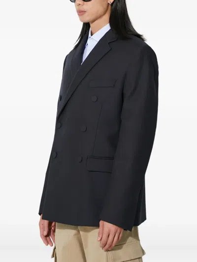424 Double-breasted Wool Jacket In Blue