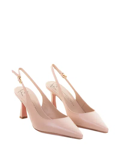 Roberto Festa Pointed High Heel Sandals In Nude