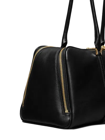 Tory Burch Marshmallow Satchel Bag In Black