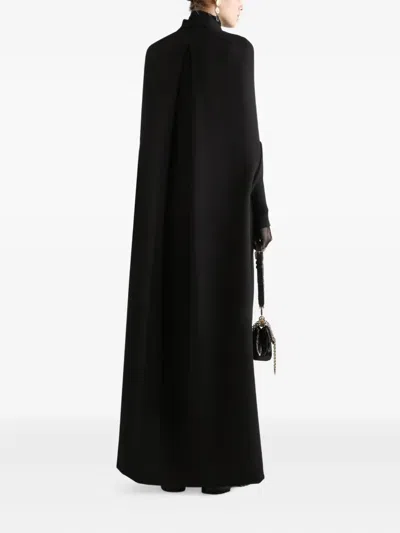 Dolce & Gabbana Double Wool Crepe Midi Skirt In Black