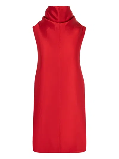 Khaite Womens Crimson Daria Sleeveless Woven Mini Dress In Red