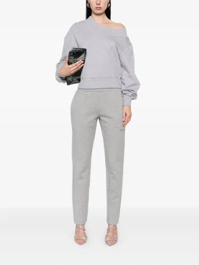 Attico Crossed-back Sweatshirt In Gray