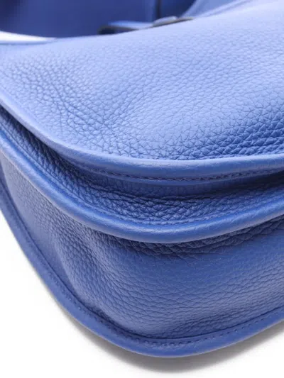 Pre-owned Hermes 2022 Evelyn Troyes Pm Shoulder Bag In Blue