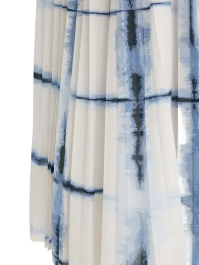 Munthe Pleated Grid-print Midi Skirt In Multi