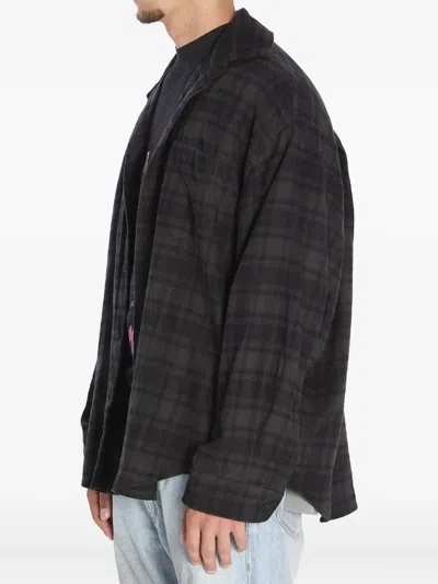 Balenciaga Layered Construction Shirt Featuring Patch Pocket In Black