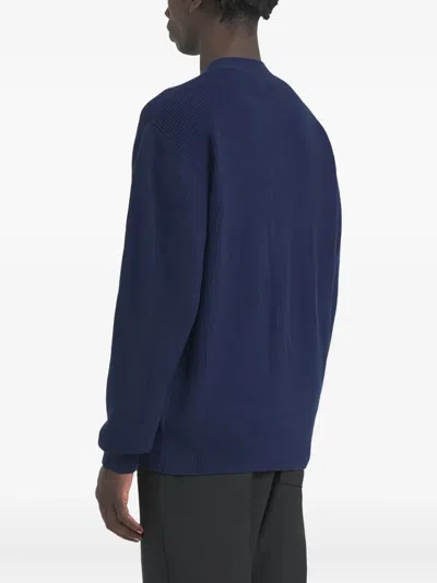 Etudes Studio Boris Logo-patch Cardigan In Blue