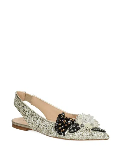 Prosperine Embellished-upper Slingback Flat Pumps In Multi