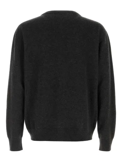 The Row Graphite Cashmere Blend Danube Cardigan In Gray