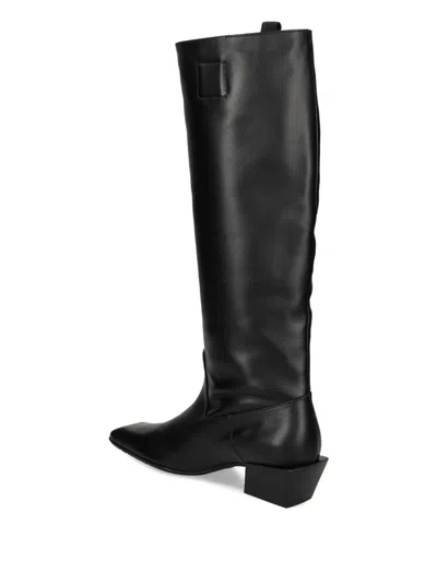 Ras Knee-high Square-toe Boots In Black