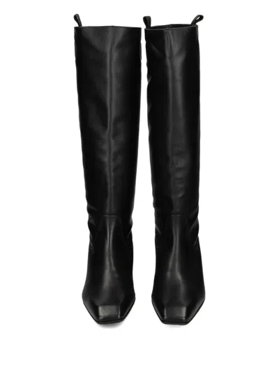 Ras Knee-high Square-toe Boots In Black