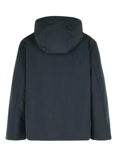 Jil Sander Fixed-hood Drawstring Puffer Jacket In Black