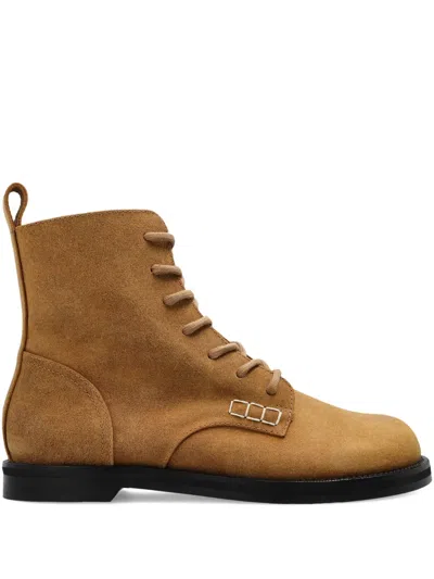 Jw Anderson Lace-up Ankle Boots In Brown