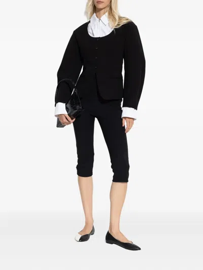 Jacquemus Button-fastening Balloon-sleeve Jacket In Black