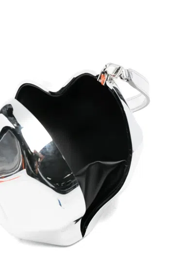 Simon Miller Heart-shaped Molded Clutch Bag In Silver