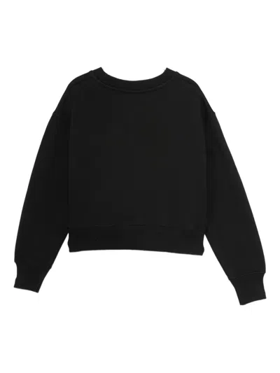 Off-white Pop Heart Crewneck Cotton-jersey Sweatshirt 4-12+ Years In Black