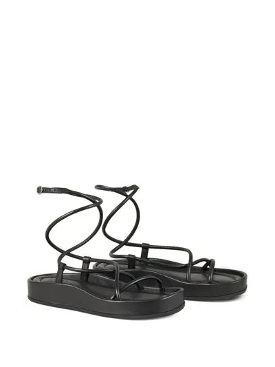 Ba&sh Cesaria Lace-up Platform Sandals In Black