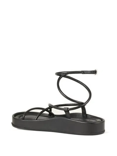 Ba&sh Cesaria Lace-up Platform Sandals In Black