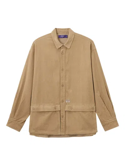 灯芯绒双口袋衬衫式夹克