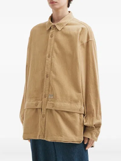 灯芯绒双口袋衬衫式夹克