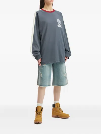 LOGO印花插肩式衣袖上衣